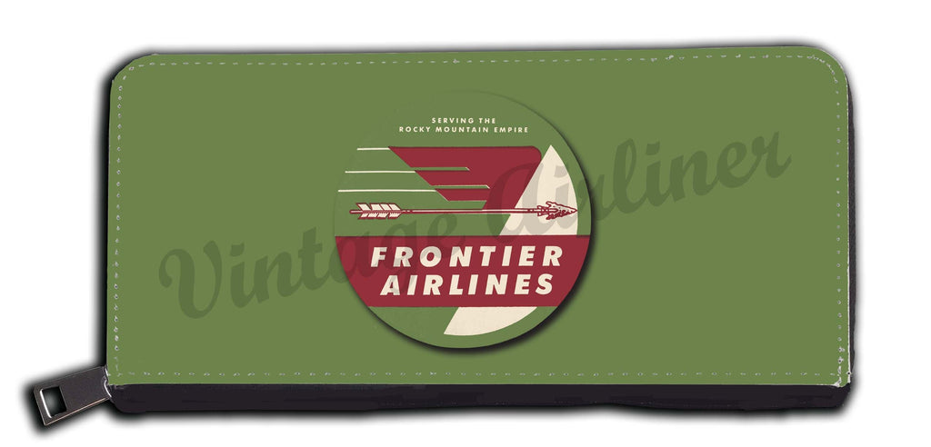 Frontier Airlines 1950's Vintage Bag Sticker Wallet