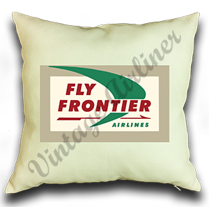 Frontier Airlines 1960's Logo Linen Pillow Case Cover