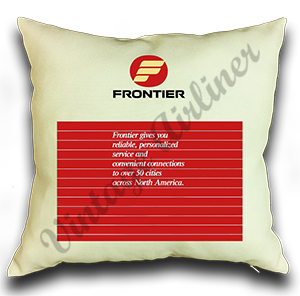 Frontier Airlines 1980's Timetable Cover Linen Pillow Case Cover