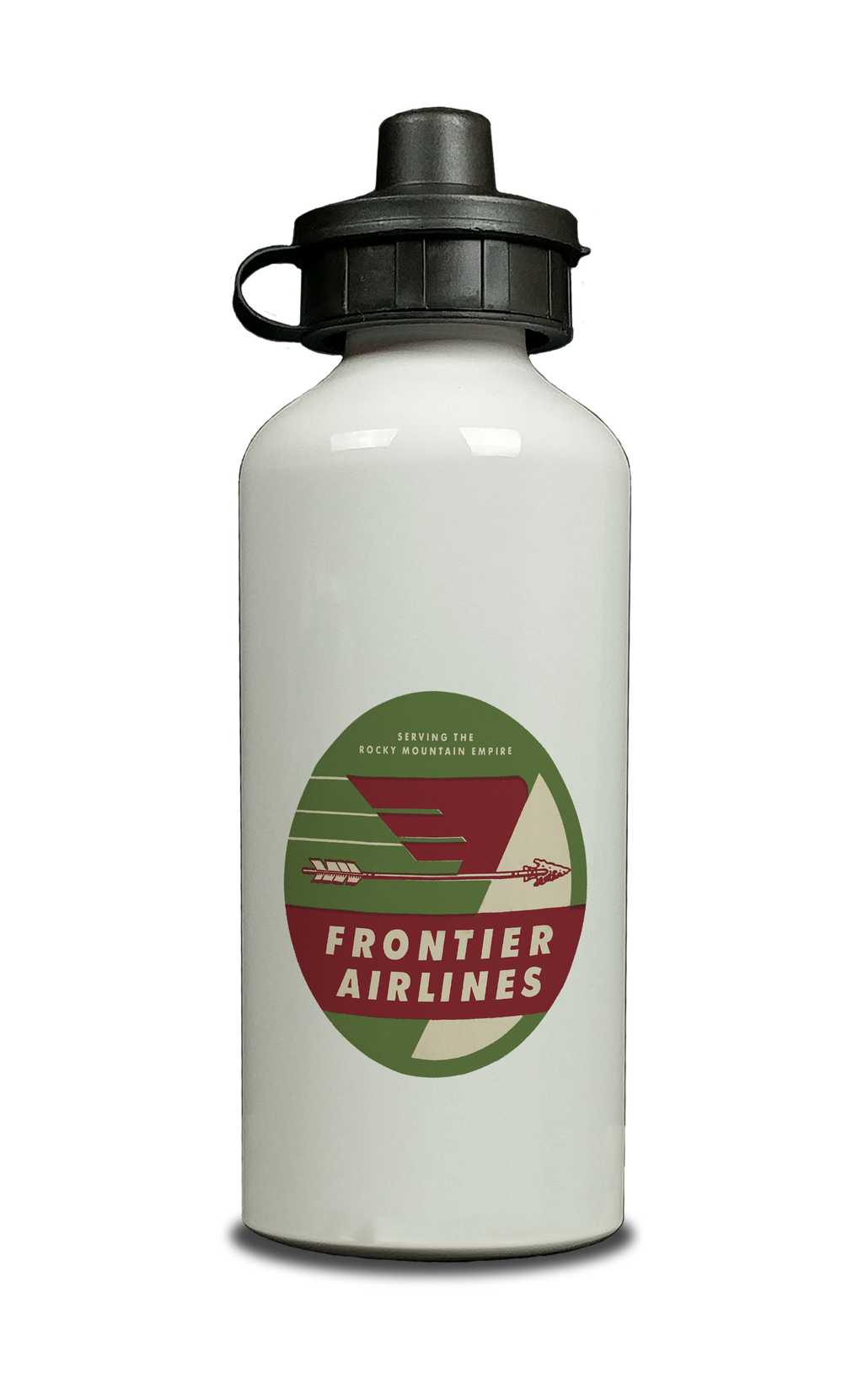 Frontier Airlines 1950's Vintage Aluminum Water Bottle