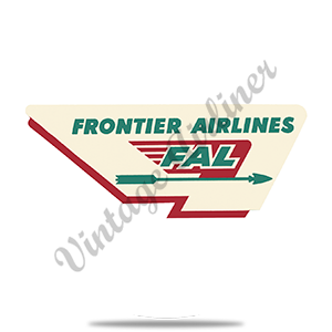Frontier Airlines 1950's Logo Round Sandstone Coaster