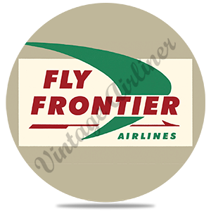 Frontier Airlines 1960's Logo Round Sandstone Coaster