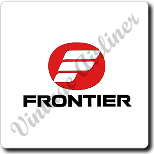 Frontier Airlines Logo 1977-1986 Square Sandstone Coaster
