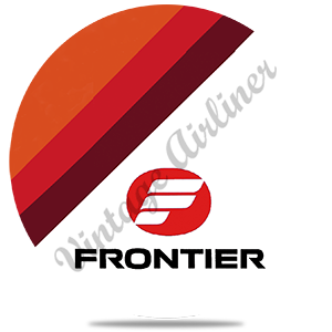 Frontier Airlines 1970's Logo Round Sandstone Coaster