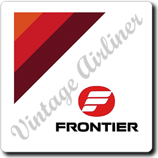 Frontier Airlines 1970's Logo Square Sandstone Coaster