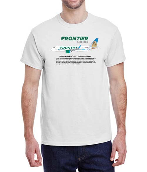 Frontier - Airbus A320NEO "Poppy The Prairie Dog" - Historical T-Shirt