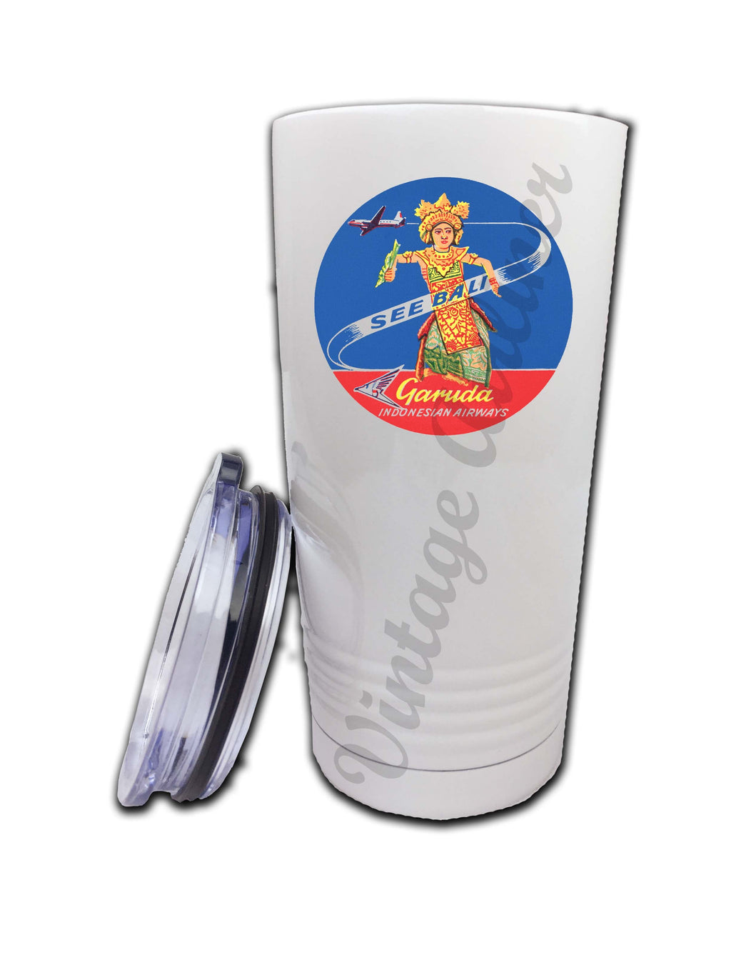 Garuda Indonesia Airlines Bali Vintage Bag Sticker Tumbler
