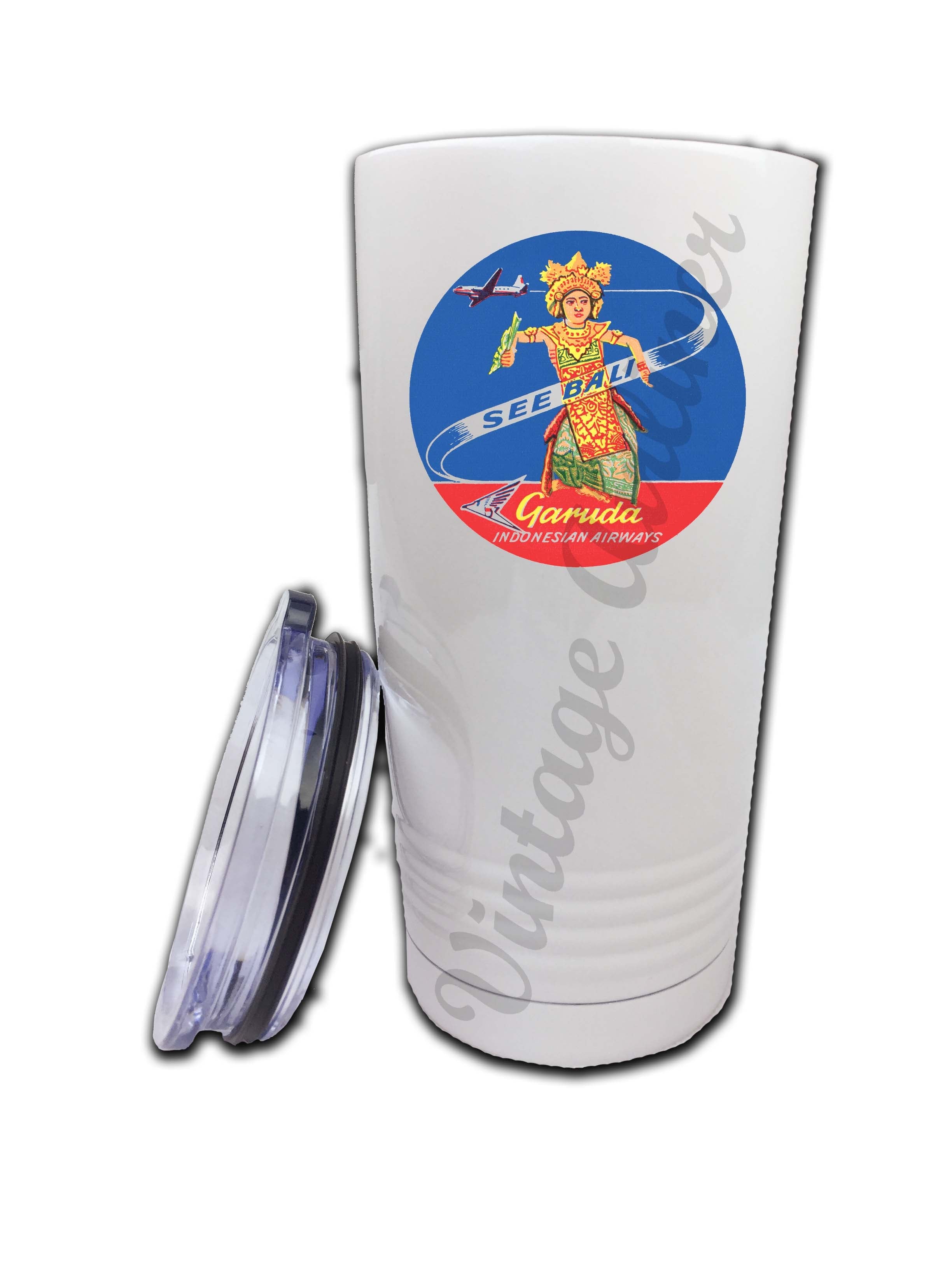 Garuda Indonesia Airlines Bali Vintage Bag Sticker Tumbler