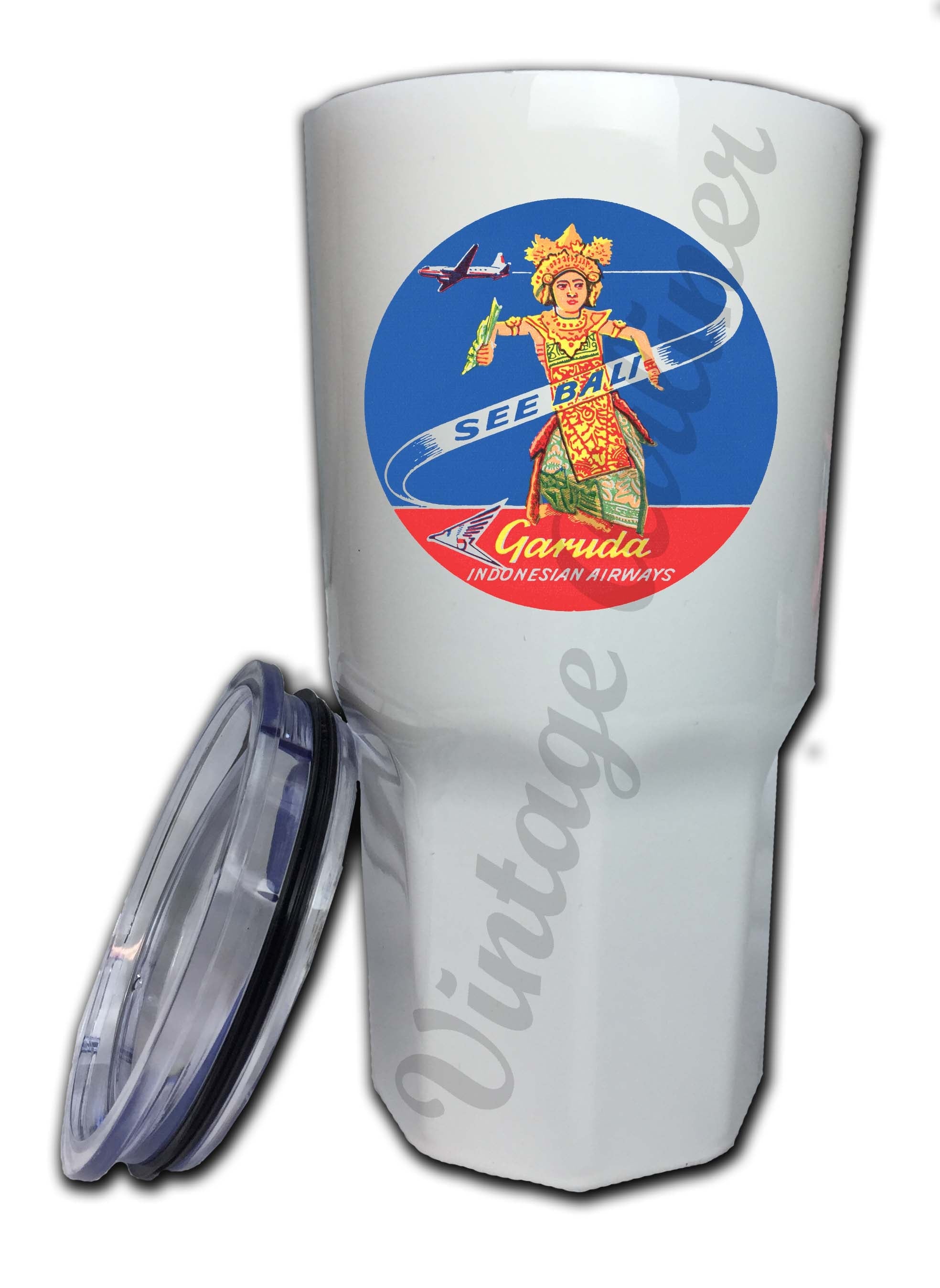 Garuda Indonesia Airlines Bali Vintage Bag Sticker Tumbler