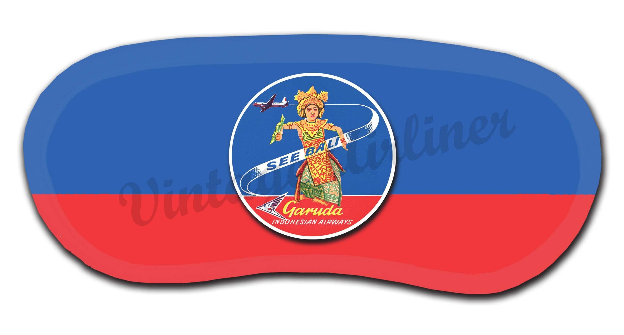 Garuda Indonesia Airlines Bali Vintage Cover Bag Sticker Sleep Mask