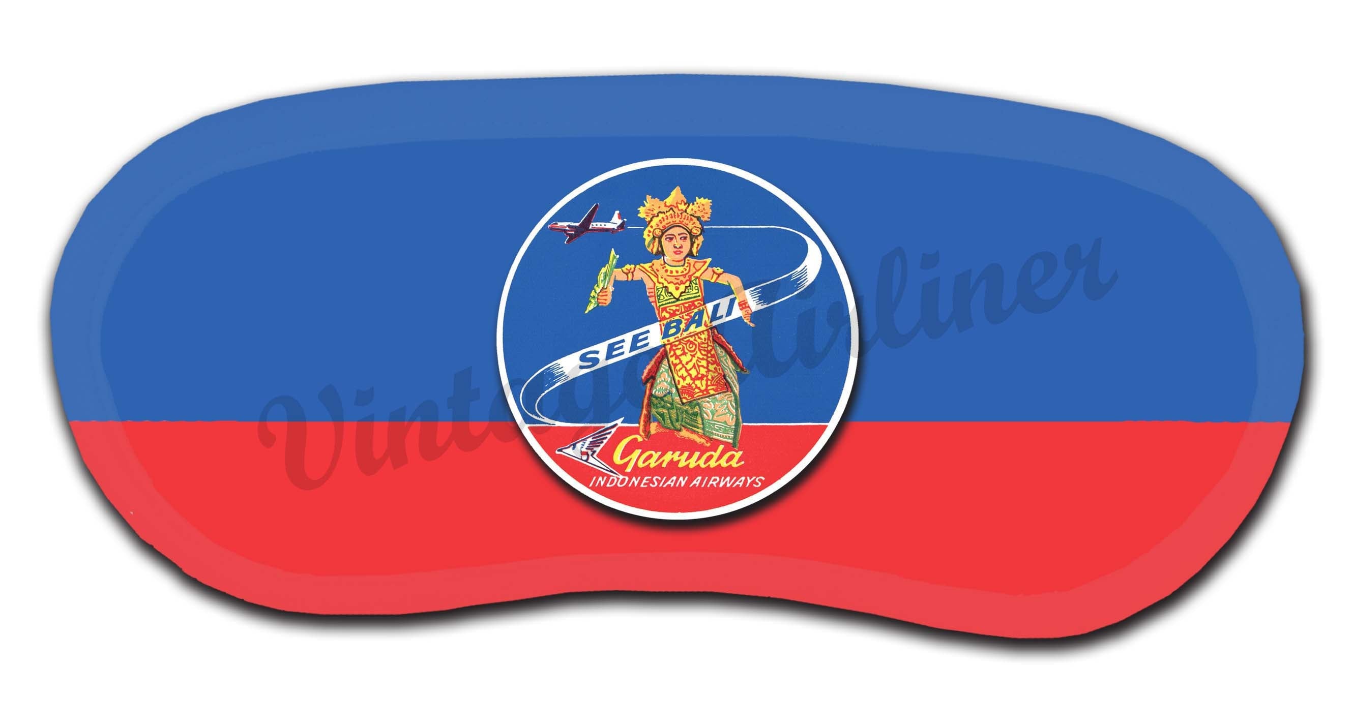 Garuda Indonesia Airlines Bali Vintage Cover Bag Sticker Sleep Mask