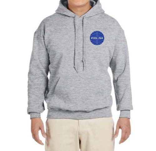 Pan Am Logo Hooded Sweatshirt Embroidered