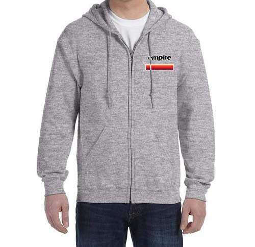 Empire Airlines Zipped Hooded Sweatshirt Embroidered