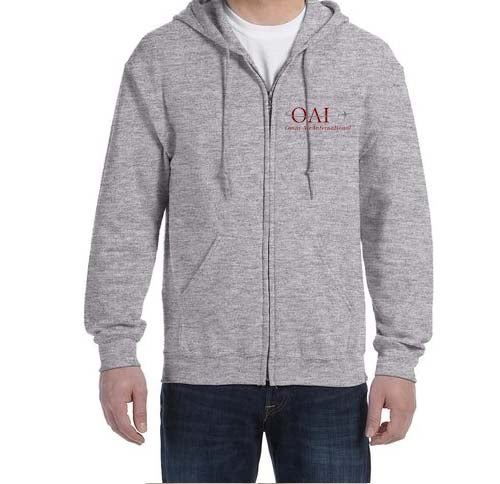 Omni Air Zipped Hooded Sweatshirt Embroidered