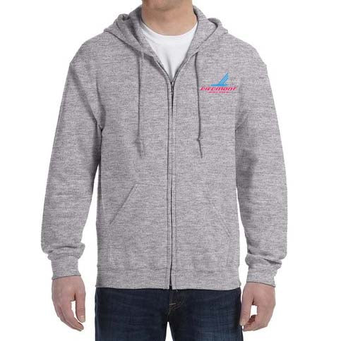 Piedmont Airlines Logo Zipped Hooded Sweatshirt Embroidered