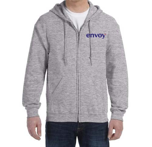 Envoy Airlines Zipped Hooded Sweatshirt Embroidered