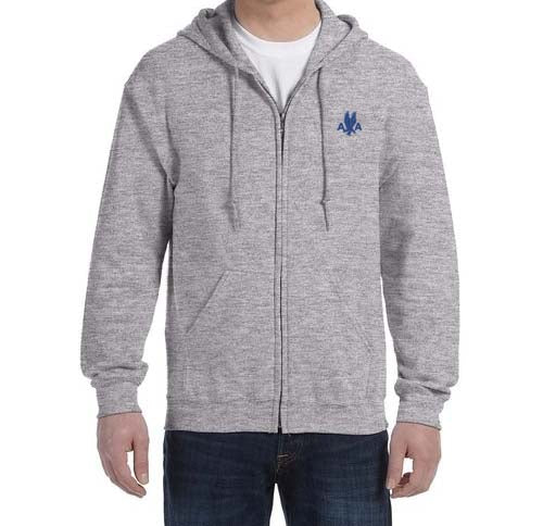 American Airlines 1940's AA Logo Zipped Hooded Sweatshirt Embroidered