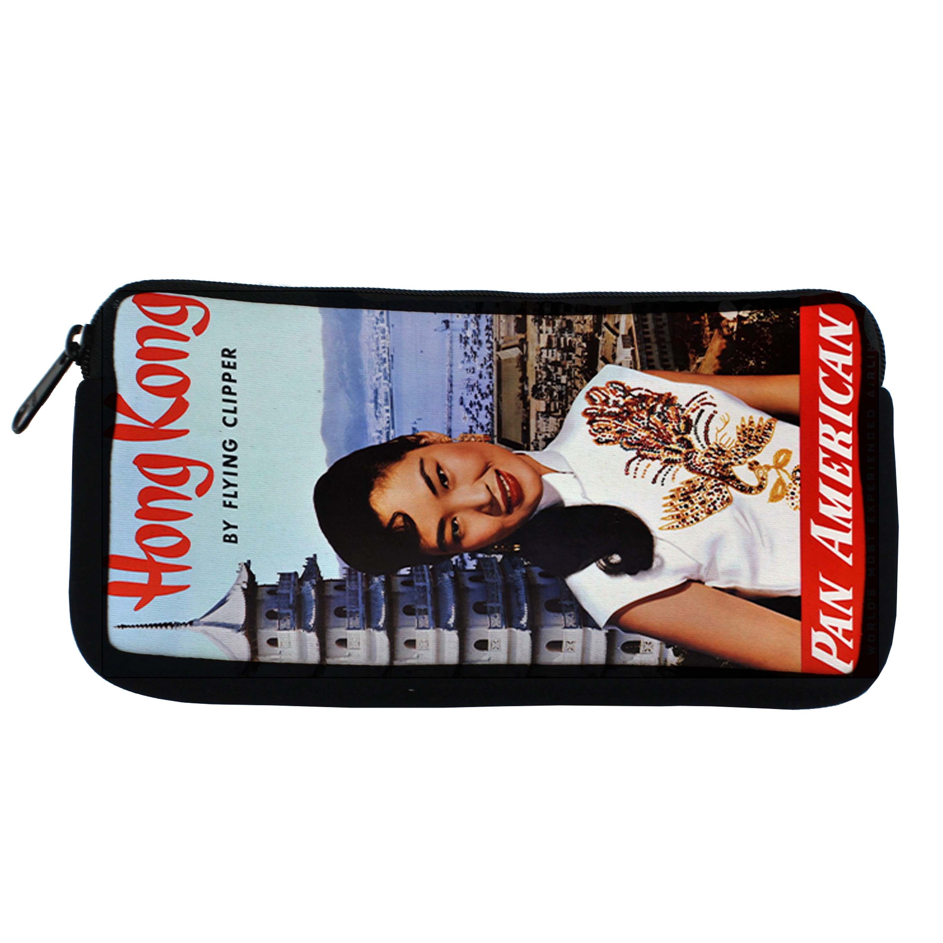 Pan American Hong Kong Clipper Travel Poster Ticket Travel Pouch