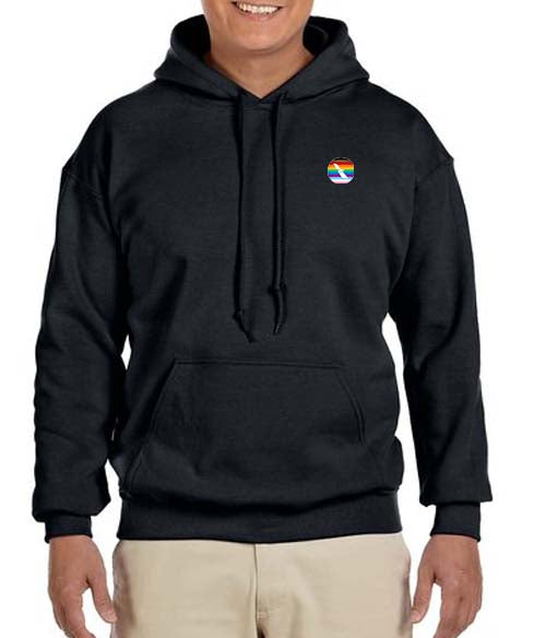 Pride 2013 American Airlines Logo LEFT CHEST Hooded Sweatshirt Embroidered