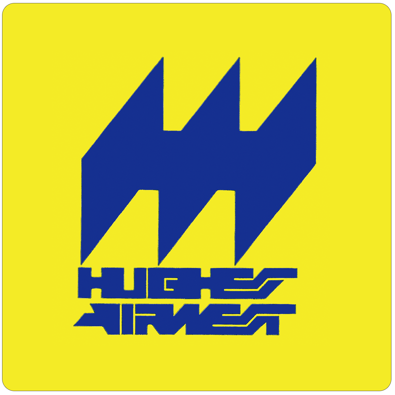 Hughes Airwest Last Logo Square Sandstone Coaster