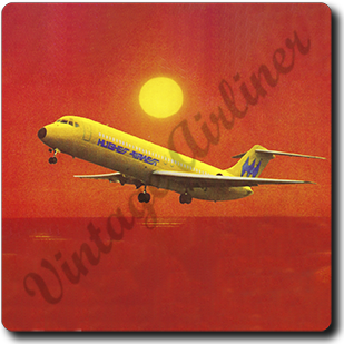 Hughes Airwest DC-9 Square Sandstone Coaster