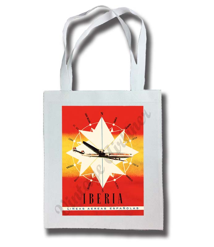 Iberia Airlines 1950's Constellation Tote Bag