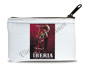 Iberia Airlines 1950's Fandango Dancers Bag Sticker Rectangular Coin Purse