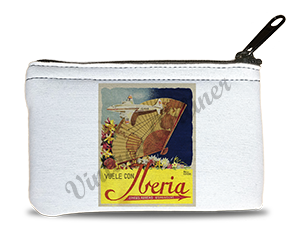 Iberia Airlines 1940's DC-4 South America Bag Sticker Rectangular Coin Purse