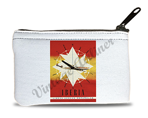 Iberia Airlines 1950's Constellation Bag Sticker Rectangular Coin Purse