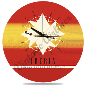Iberia Airlines 1950's Constellation Round Sandstone Coaster