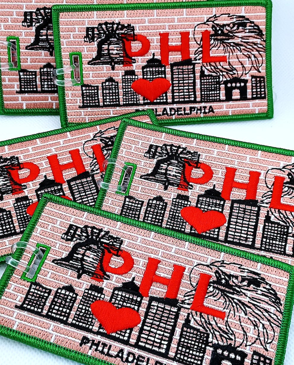 PHL Philadelphia - Embroidered Bag Tag