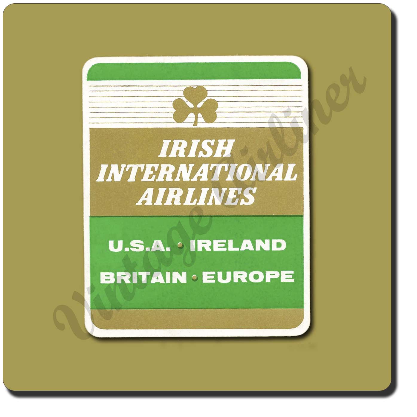 Aer Lingus Irish International Airlines Sandstone Coaster