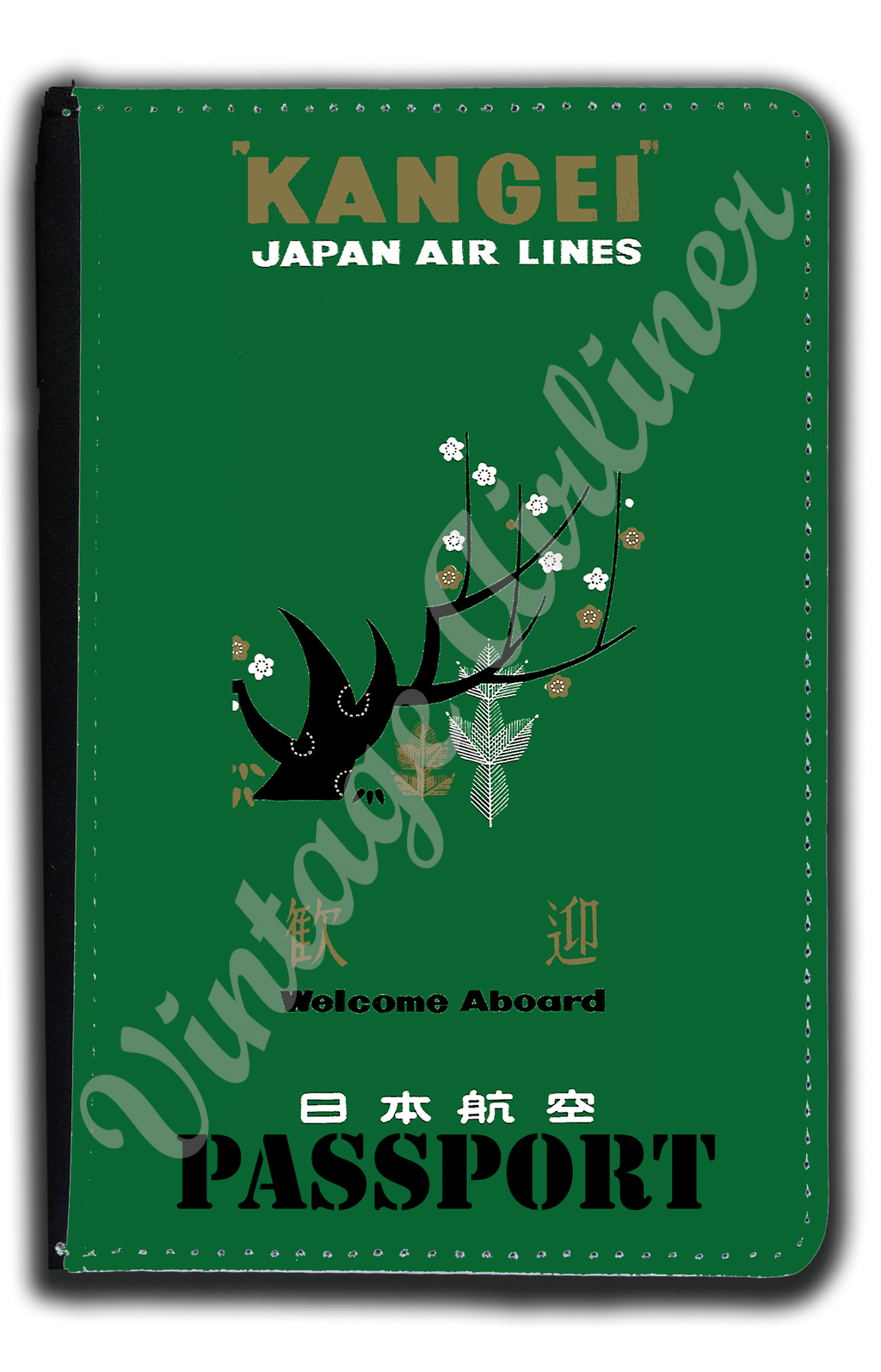 Japan Airlines Vintage Timetable Cover Passport Case