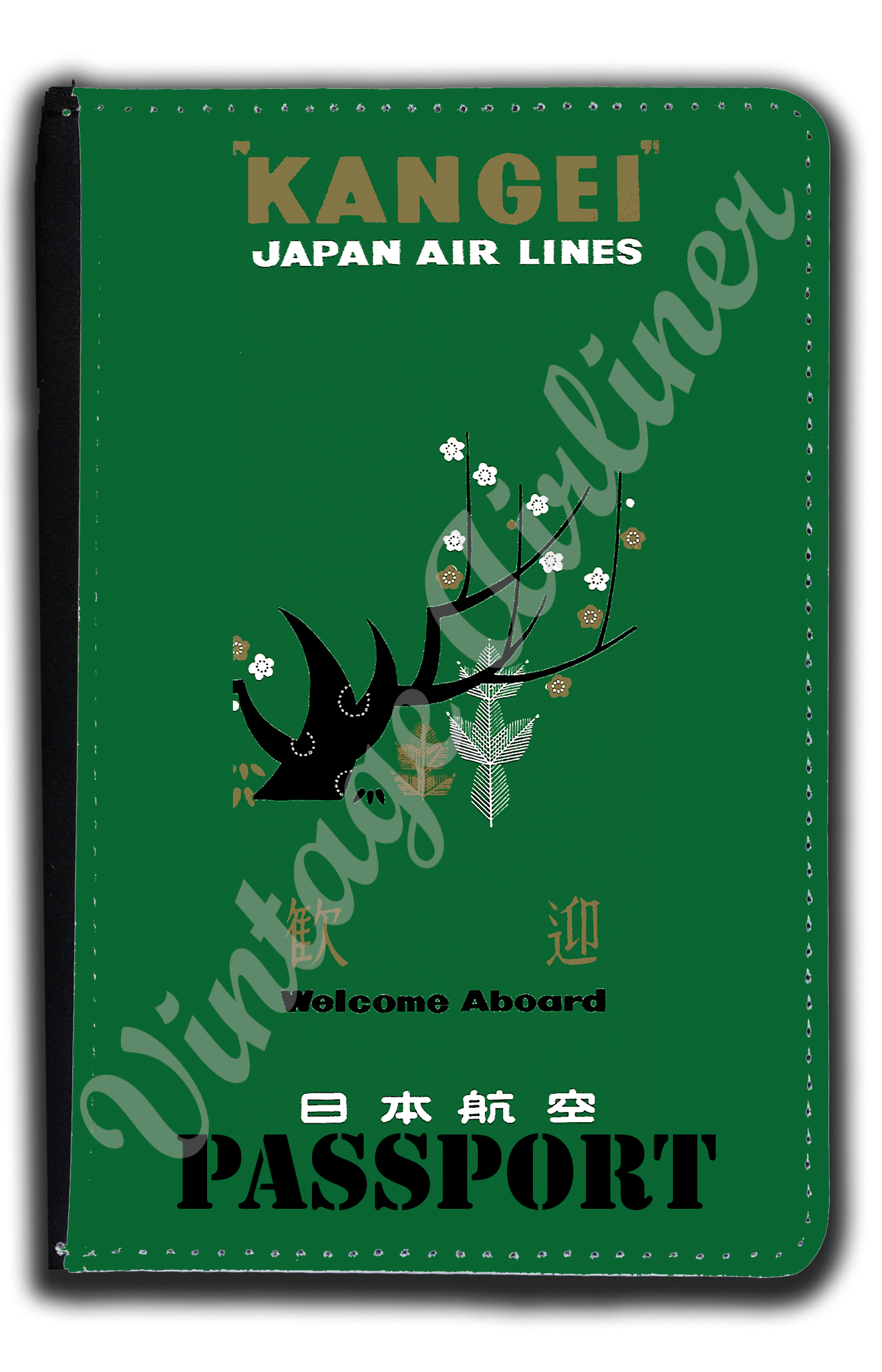 Japan Airlines Vintage Timetable Cover Passport Case