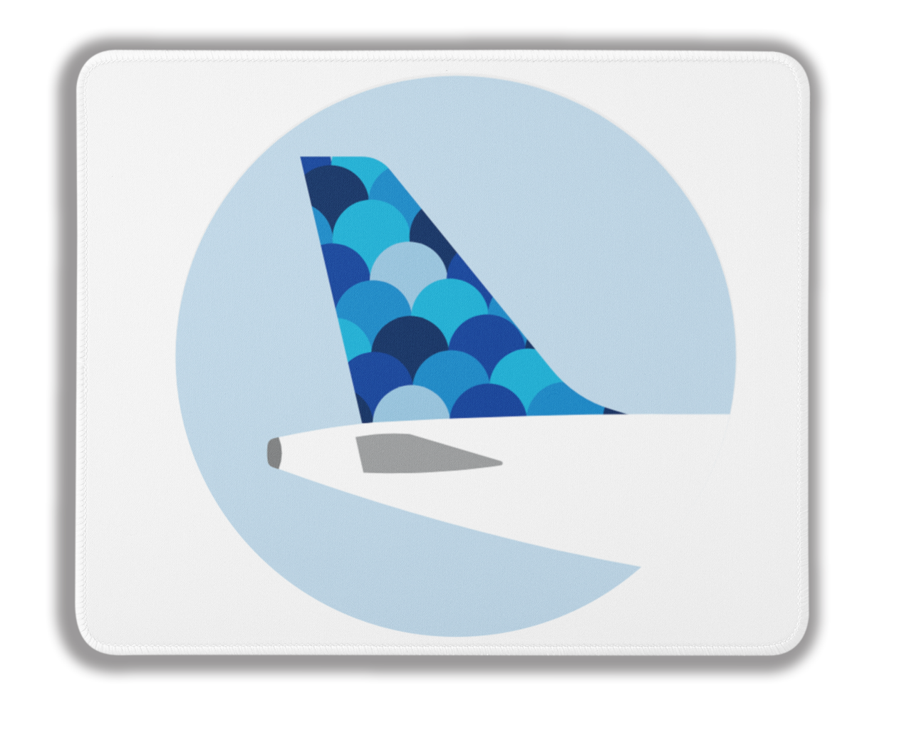 Jet Blue Airplane Tail Mousepad
