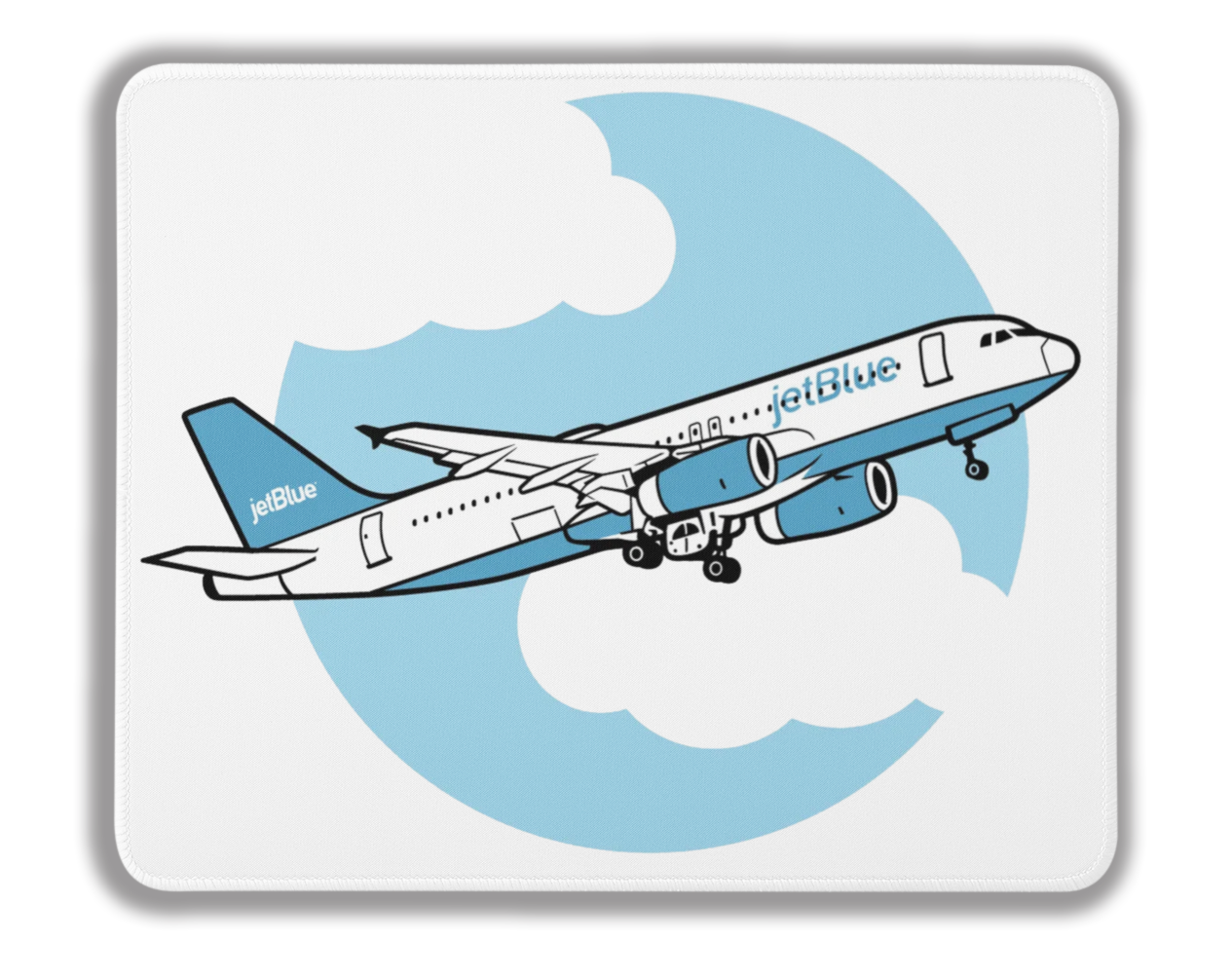 Jet Blue In The Clouds Mousepad