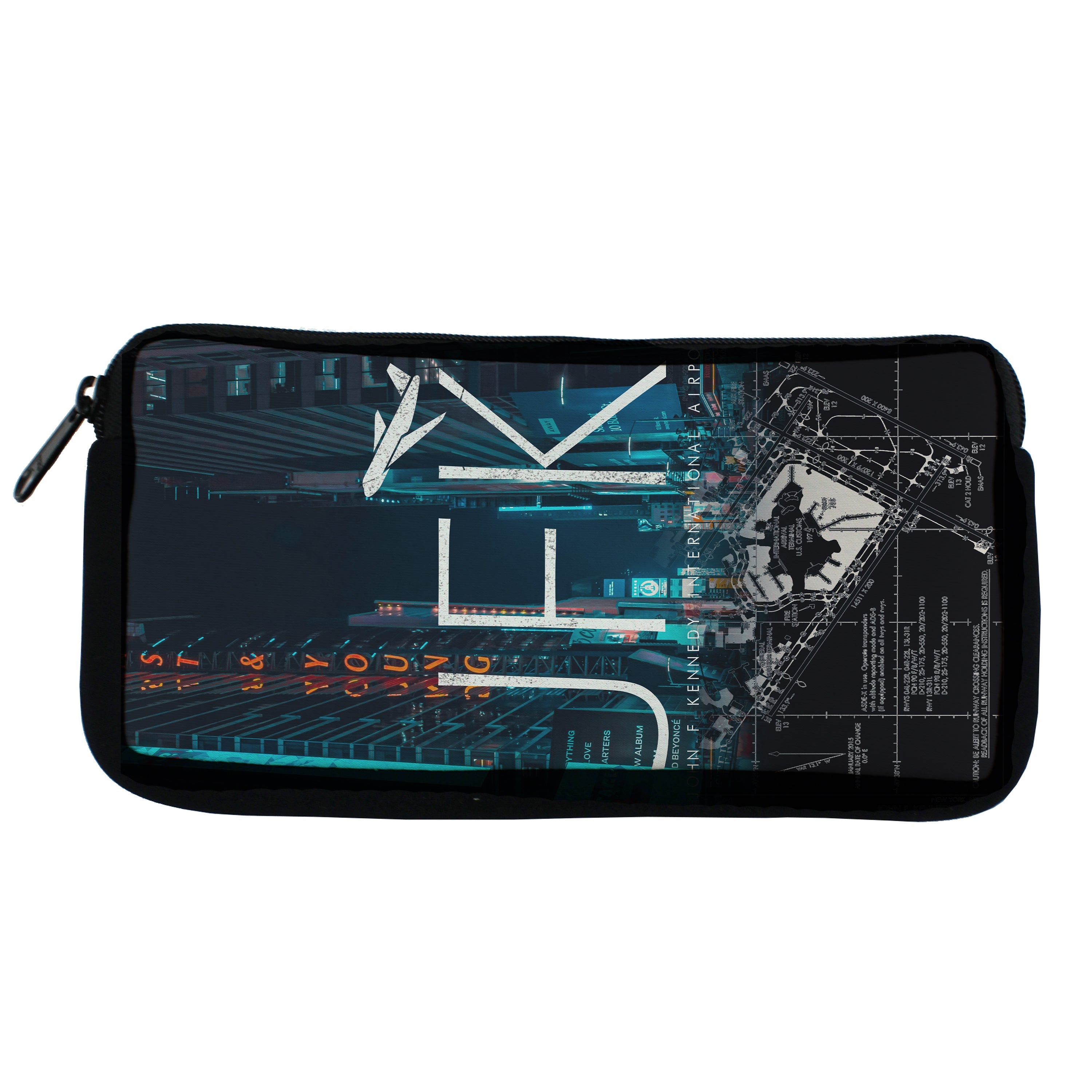 JFK International Airport Poster Design Travel Pouch