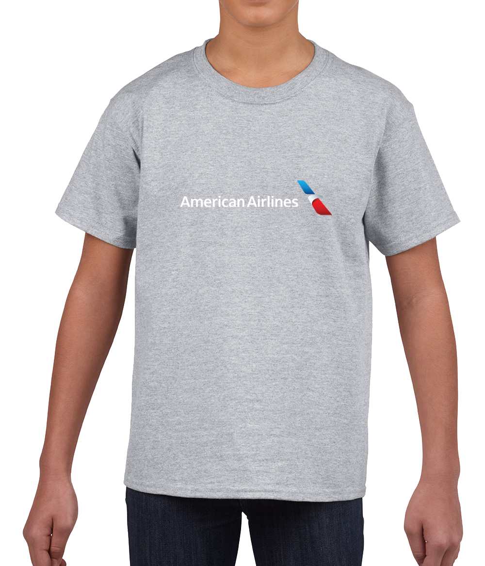 2013 AA Logo Ash Grey Full Chest Kids T-Shirt