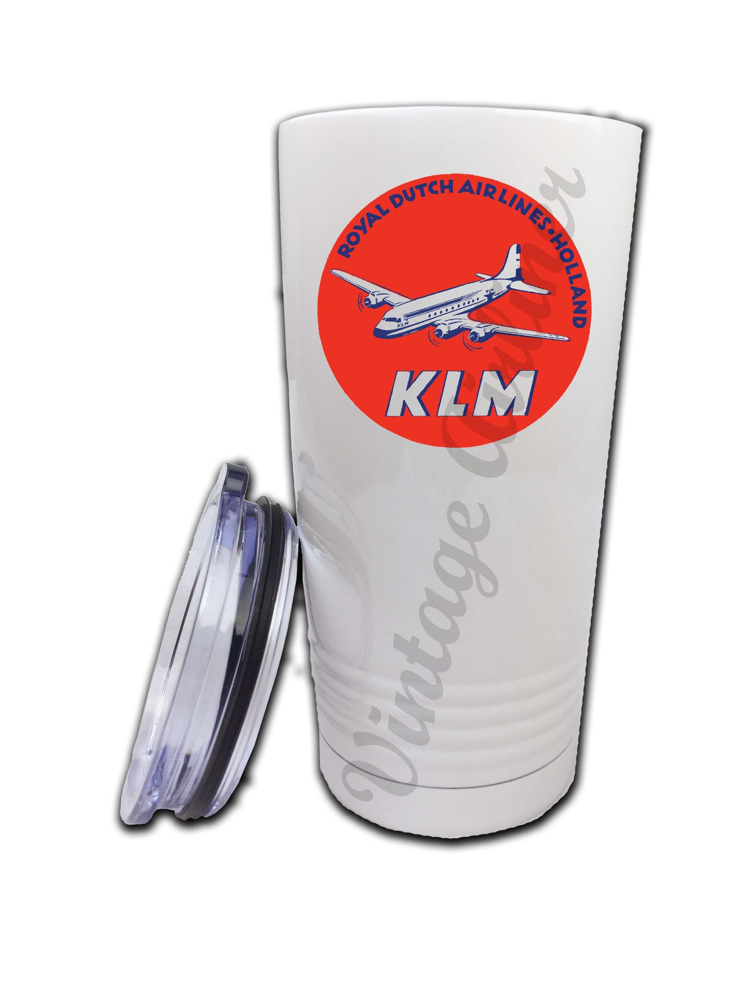 KLM 1950's Vintage Bag Sticker Tumbler