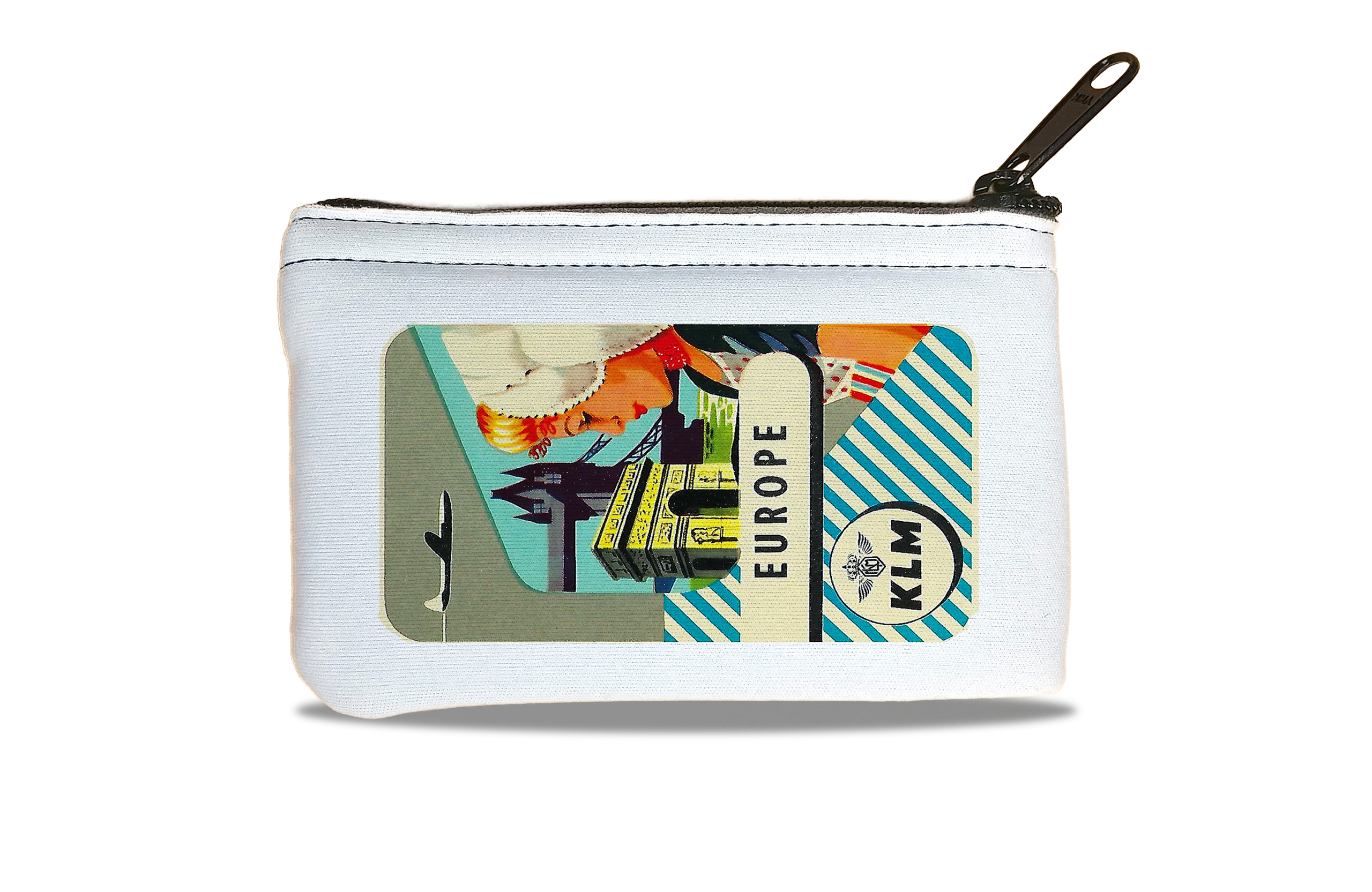KLM Vintage Europe Bag Sticker Rectangular Coin Purse