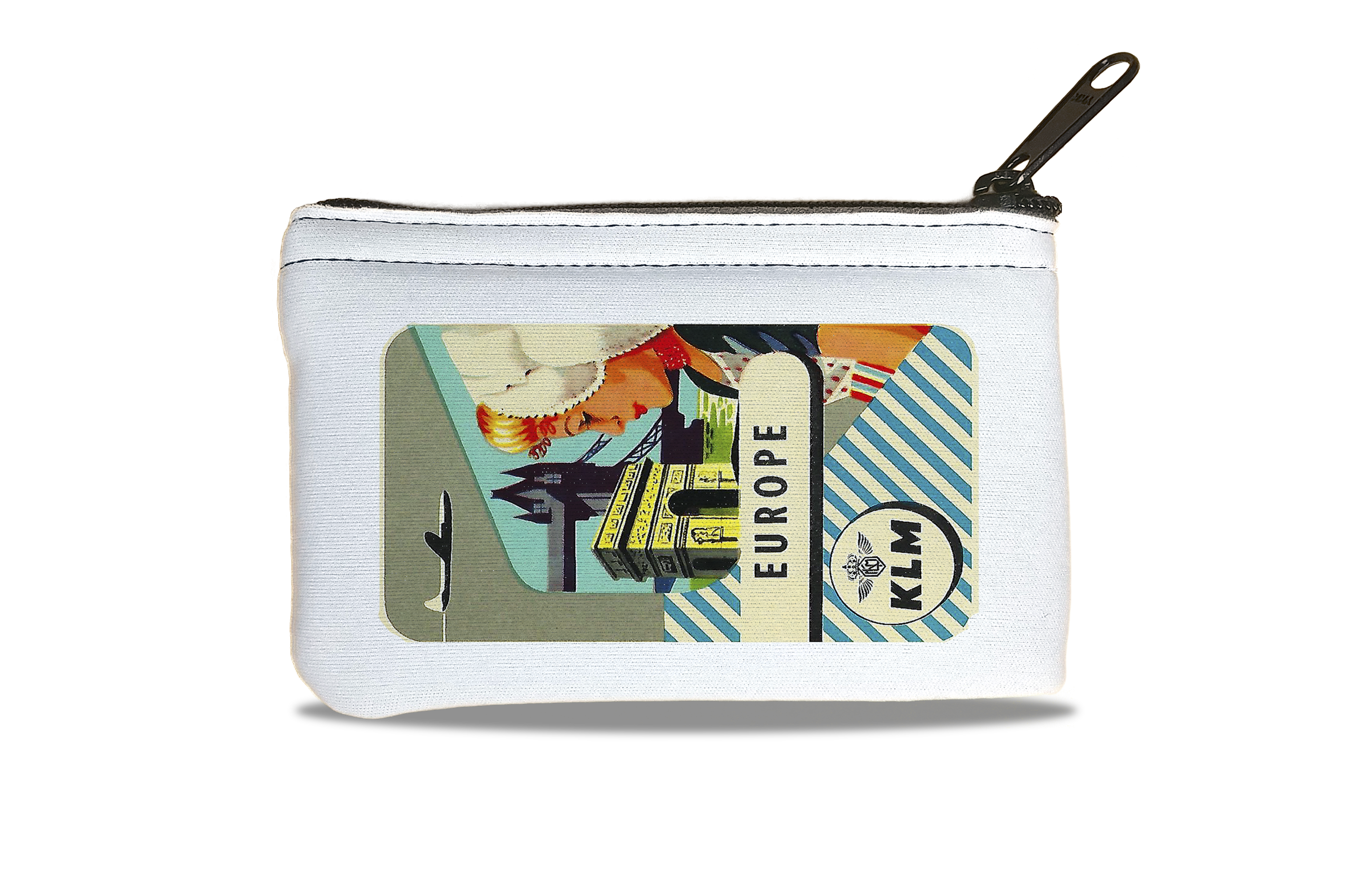 KLM Vintage Europe Bag Sticker Rectangular Coin Purse