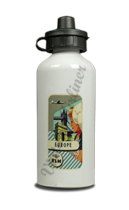 KLM  Vintage Europe Aluminum Water Bottle