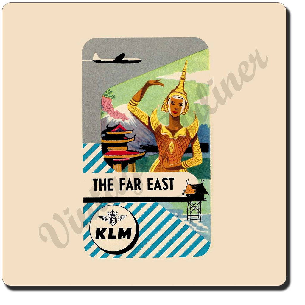 KLM Vintage The Far East Sandstone Coaster