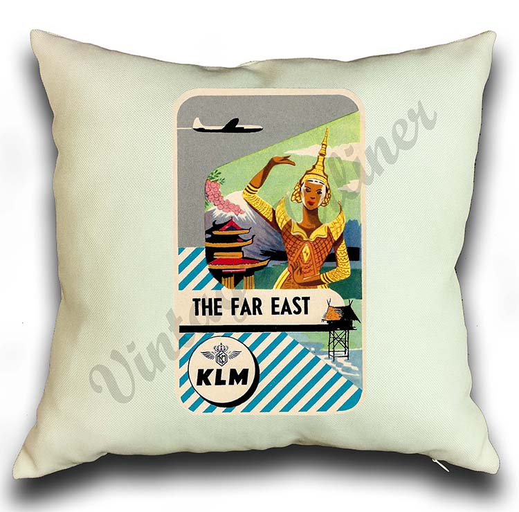 KLM Vintage The Far East Pillow Case Cover