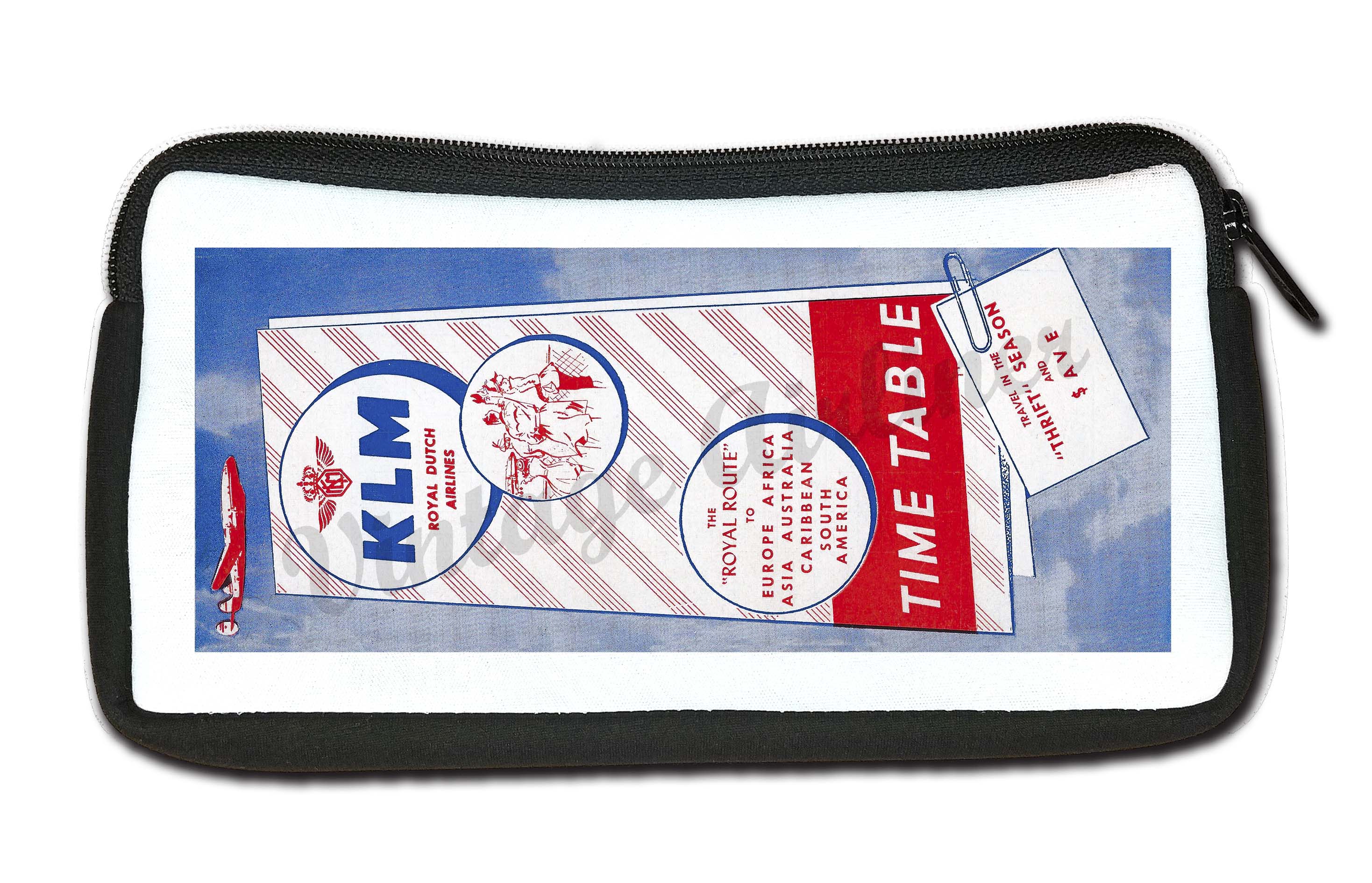 KLM Royal Dutches Airlines Travel Pouch