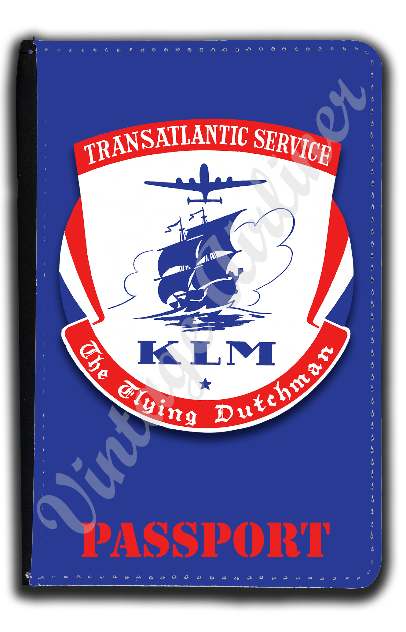 KLM Trans-Atlantic Vintage Bag Sticker Passport Case