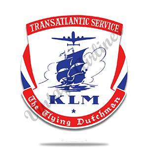 KLM Trans-Atlantic Vintage Round Sandstone Coaster