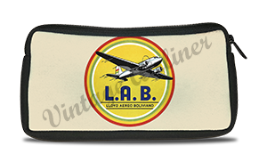 L.A.B. Lloyd Aéreo Boliviano 1950's Vintage Bag Sticker Travel Pouch
