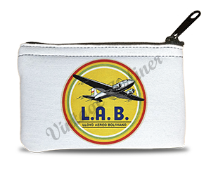 L.A.B. Lloyd Aereo Boliviano 1950's Vintage Bag Sticker Rectangular Coin Purse