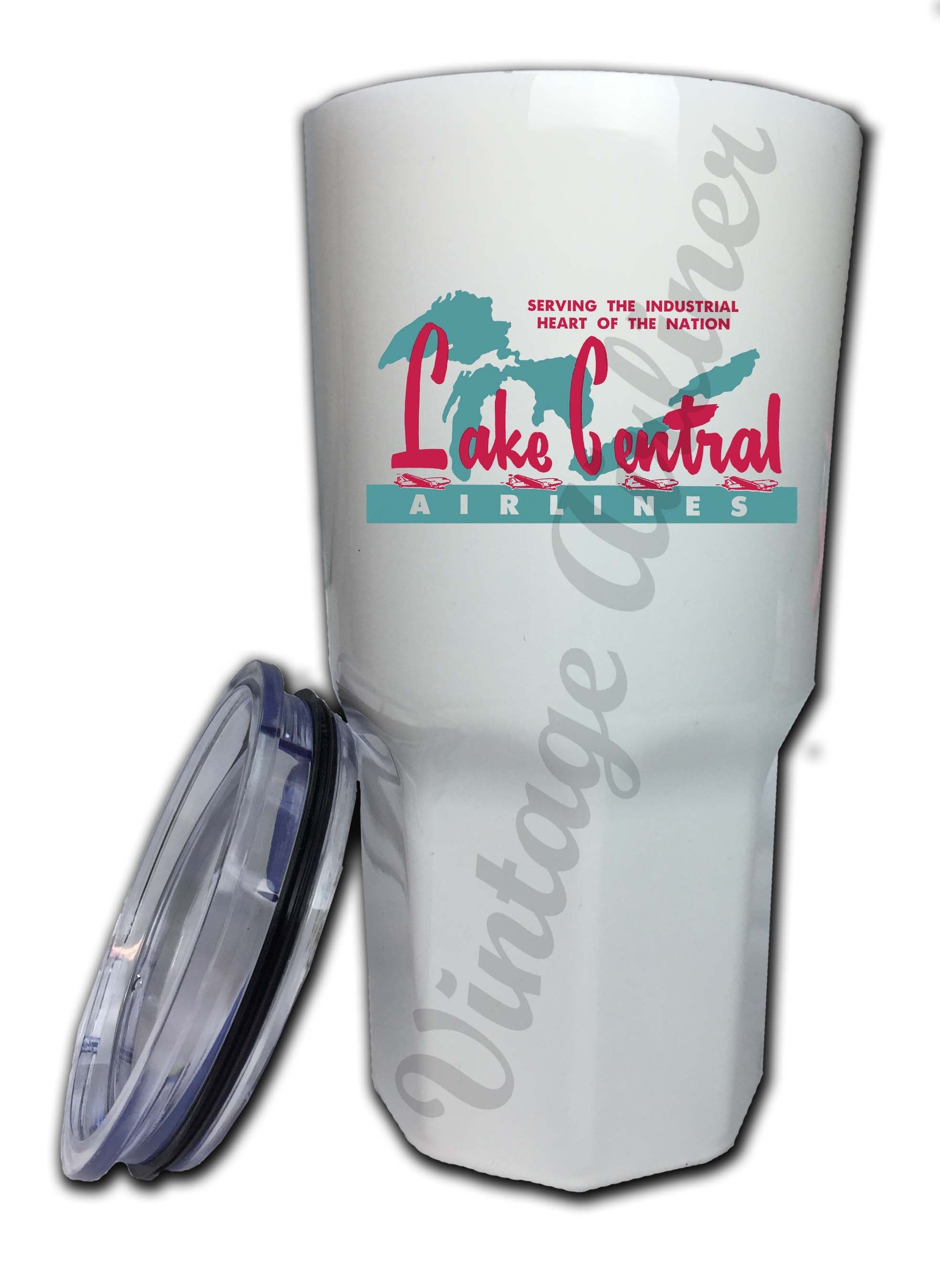 Lake Central Airlines Vintage Bag Sticker Tumbler